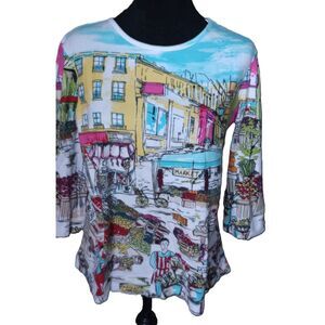 Christopher & Banks Women's Size M Italian Market Top